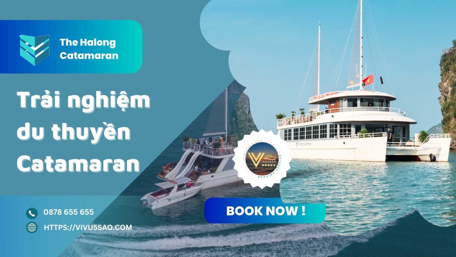 Lịch trình du thuyền Catamaran Hạ Long thăm vịnh trong ngày