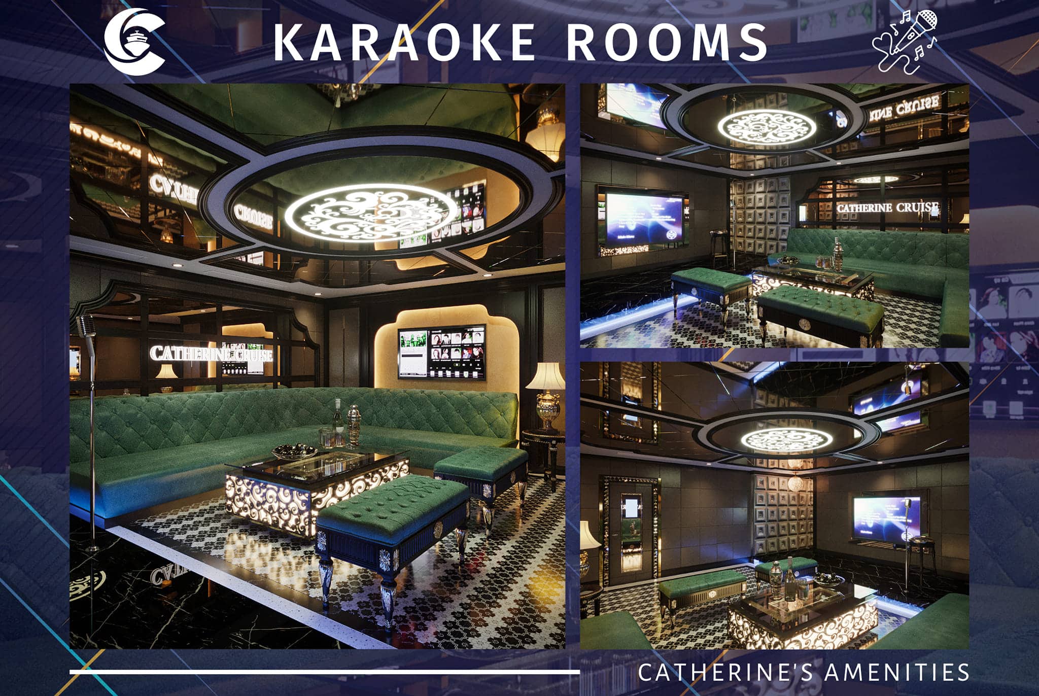 Karaoke room du thuyền 6 sao Catherine