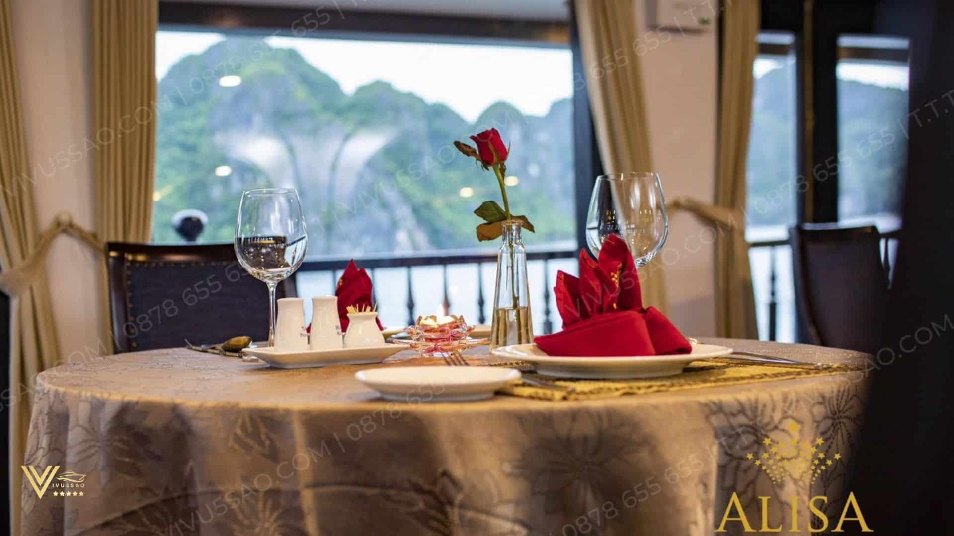 Thông Tin Du Thuyền Alisa Premier Cruise 5 sao - Tour Du Thuyền Hạ Long 2 Ngày 1 Đêm