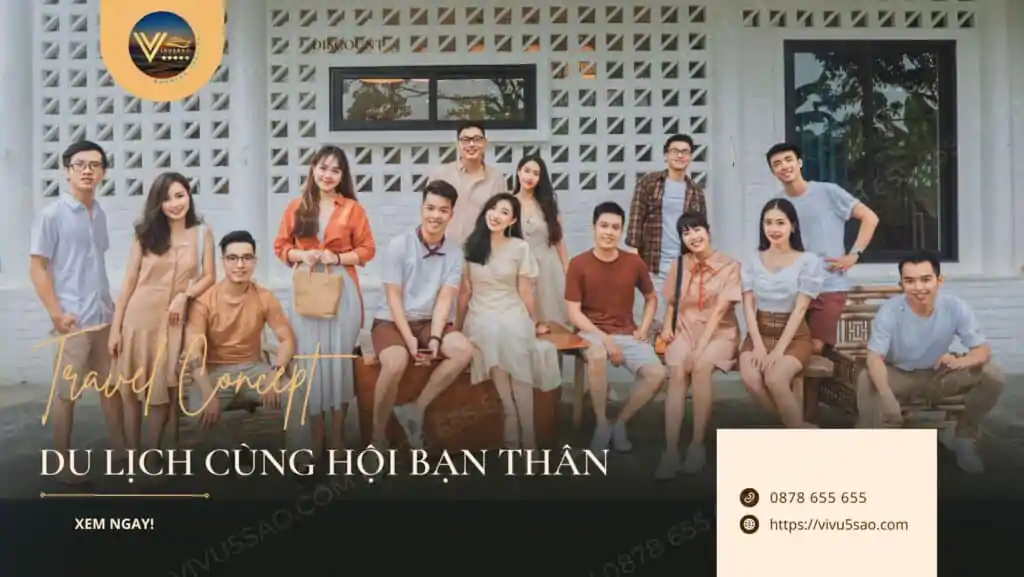Concept trang phục đi du lịch nhóm cùng hội bạn thân