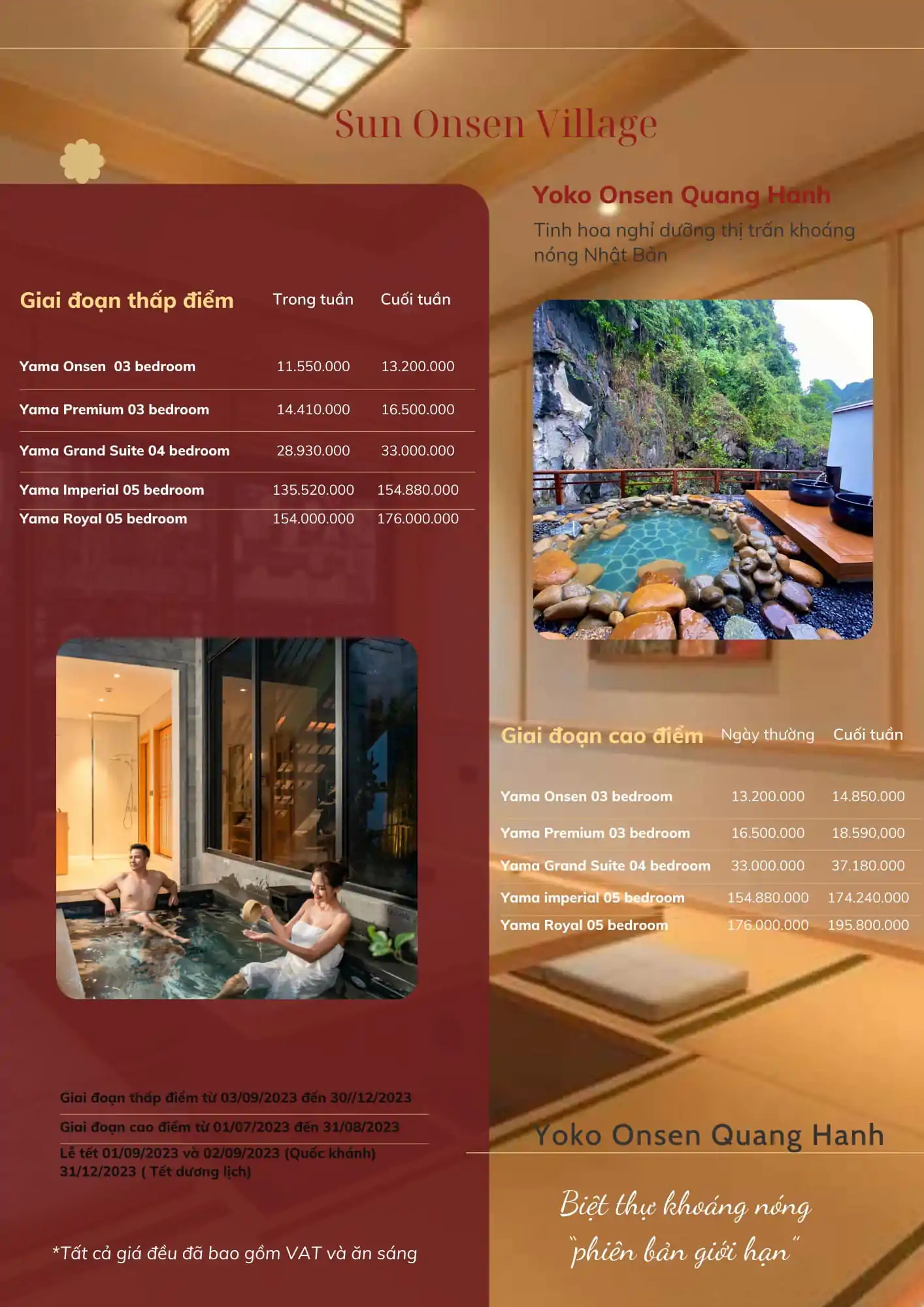 Bảng giá Yama Villas Onsen - "Biệt thự khoáng nóng" cập nhật mới nhất 2023 Bảng giá Yama Villas Onsen - "Biệt thự khoáng nóng" cập nhật mới nhất 2023
