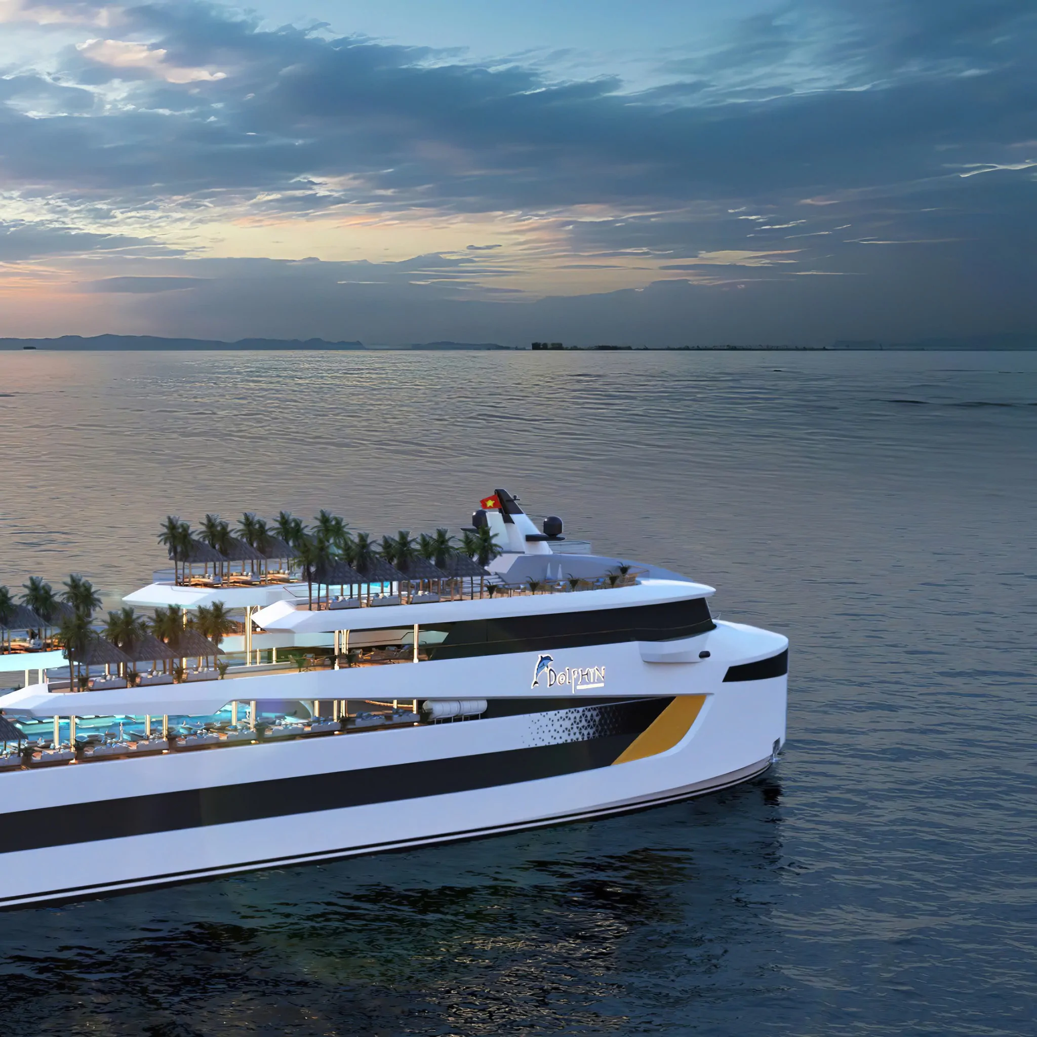 Siêu Du Thuyền Dolphin Halong – Tổ Hợp Giải Trí Trên Biển Lớn Nhất Việt Nam Năm 2025 Siêu Du Thuyền Dolphin Halong Beach Club – Tổ Hợp Giải Trí Trên Biển Lớn Nhất Việt Nam Năm 2025