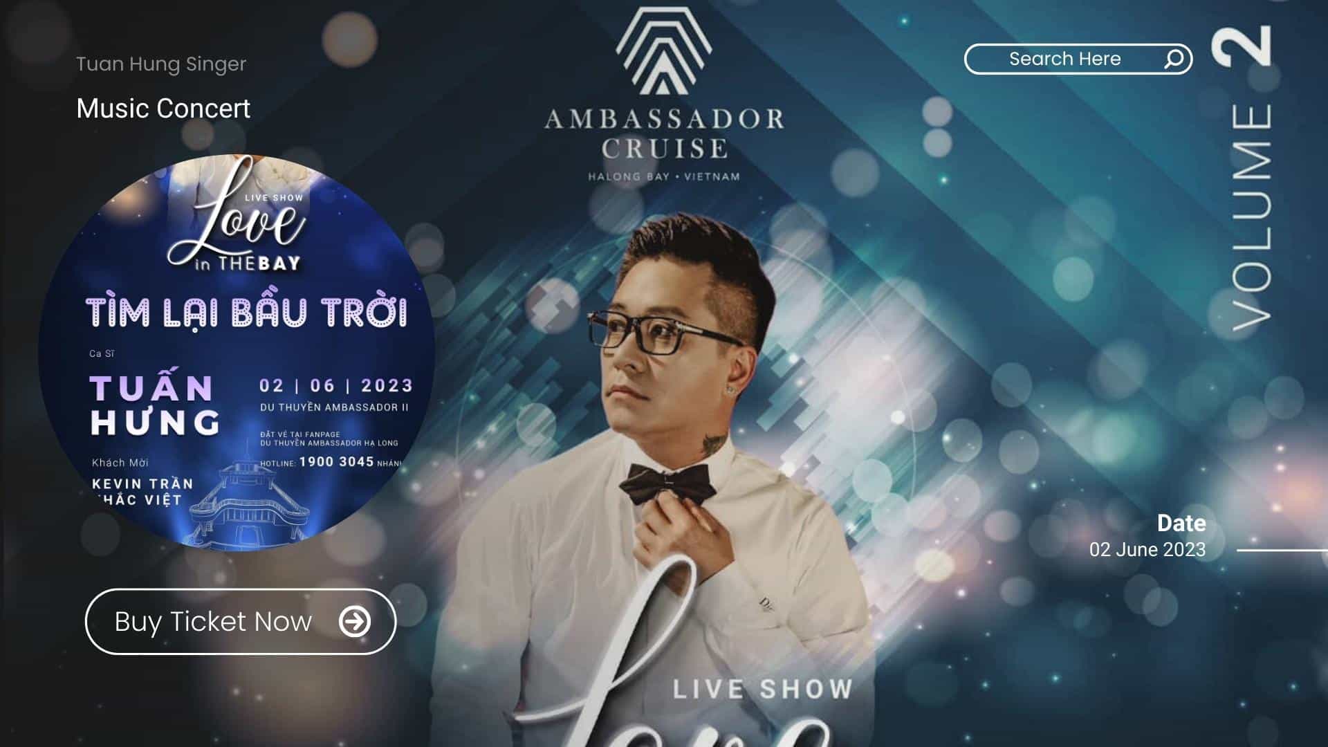 Sự kết hợp hoàn hảo giữa Liveshow Ca nhạc và Du lịch Hạ Long năm 2023 4 Liveshow Tuấn Hưng trên du thuyền Ambassador II