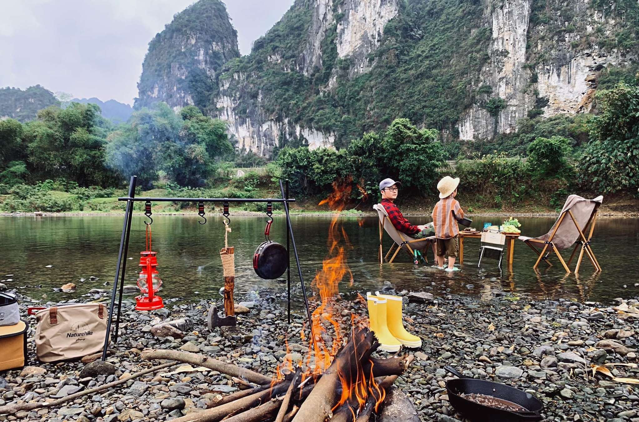 Cắm trại Sông Bôi Hòa Bình - Địa điểm cắm trại gần Hà Nội