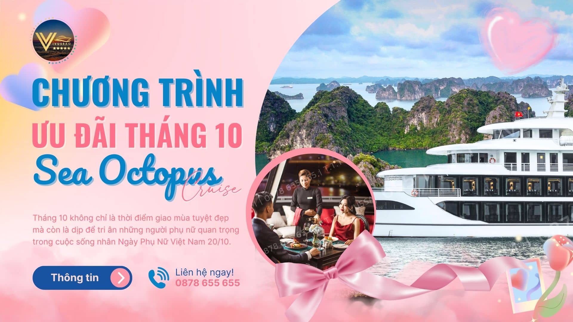 Chuong Trinh Uu Dai Thang 10 – Du Thuyen Sea Octopus 2024