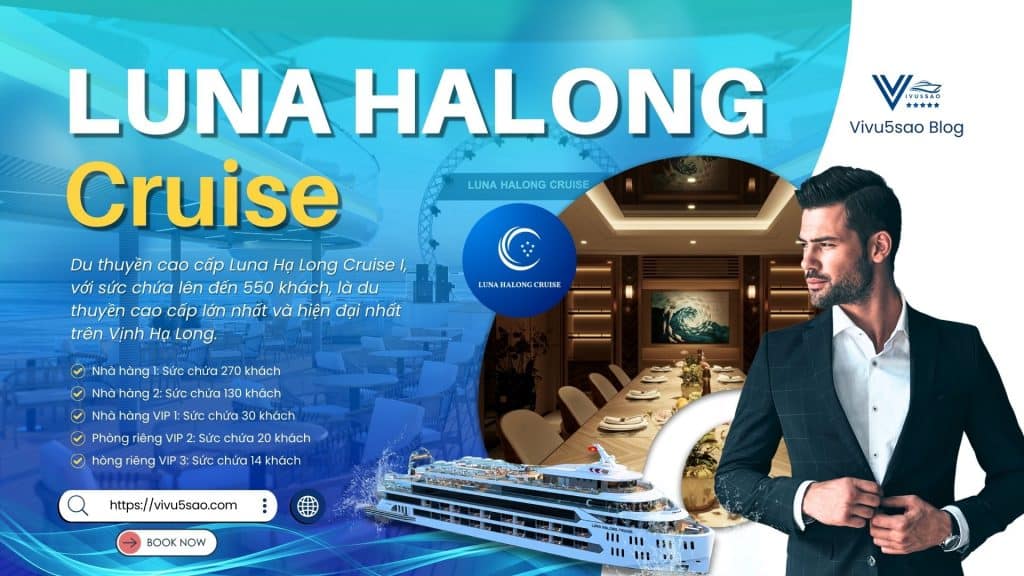 Đặt du thuyền Luna Hạ Long Cruise 2025