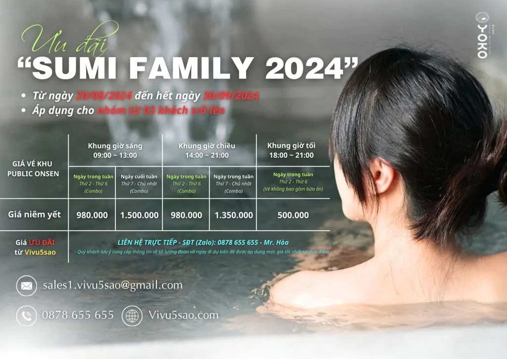 Đại lý bán vé cấp 1 Yoko Onsen Quang Hanh - Cập Nhật Ưu Đãi Mới Nhất 2025 Khu nghỉ dưỡng Yoko Onsen Quang Hanh - Đại lý du lịch cấp I năm 2024