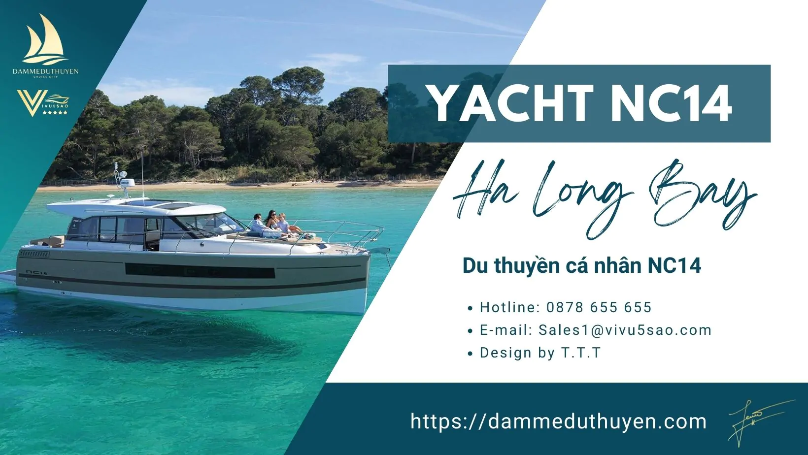 Du thuyền NC14 - Du thuyền cá nhân Vịnh Hạ Long