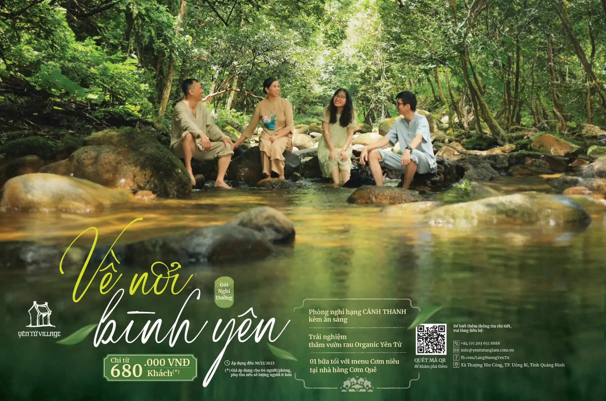 Đặt phòng Làng Nương - Legacy Yên Tử - Cập nhật bảng giá Làng Nương 2023