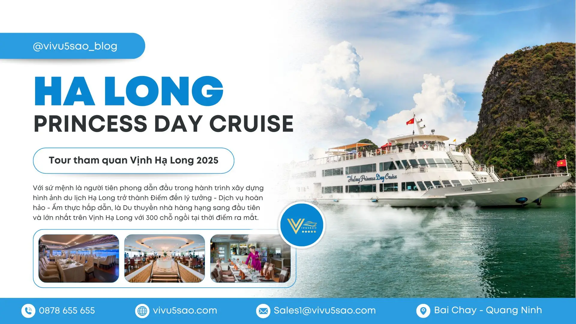 Review Du thuyền Halong Princess Day Cruise – Tour Tham Quan Vịnh Hạ Long Mới Nhất 2025